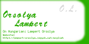 orsolya lampert business card